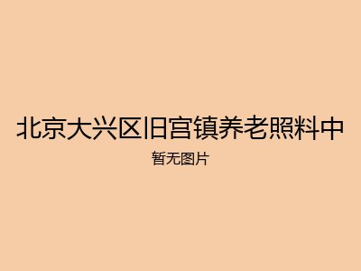 北京大兴区旧宫镇养老照料中
