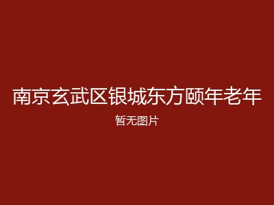 南京玄武区银城东方颐年老年