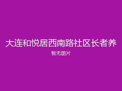 大连和悦居西南路社区长者养