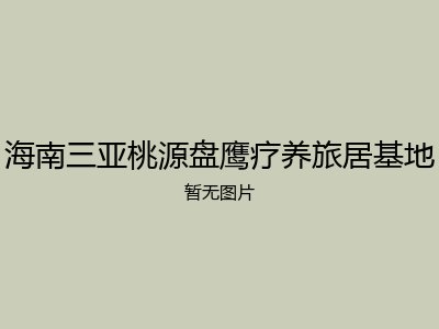 海南三亚桃源盘鹰疗养旅居基地