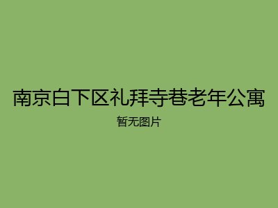南京白下区礼拜寺巷老年公寓