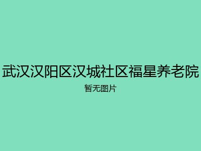 武汉汉阳区汉城社区福星养老院
