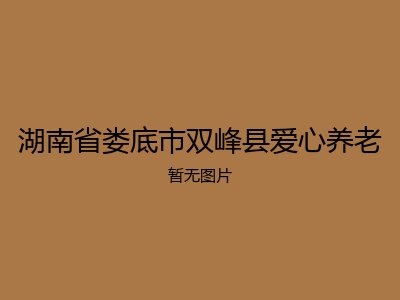 湖南省娄底市双峰县爱心养老