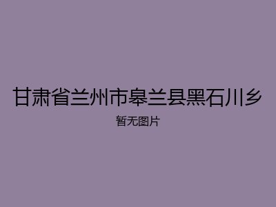 甘肃省兰州市皋兰县黑石川乡