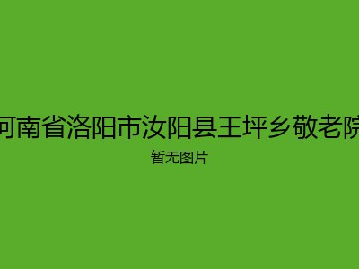 河南省洛阳市汝阳县王坪乡敬老院