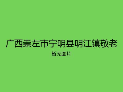 广西崇左市宁明县明江镇敬老