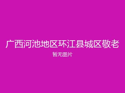 广西河池地区环江县城区敬老