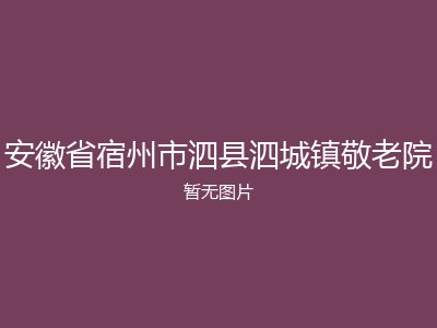 安徽省宿州市泗县泗城镇敬老院