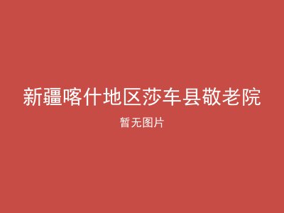 新疆喀什地区莎车县敬老院