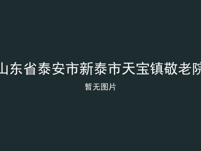 山东省泰安市新泰市天宝镇敬老院