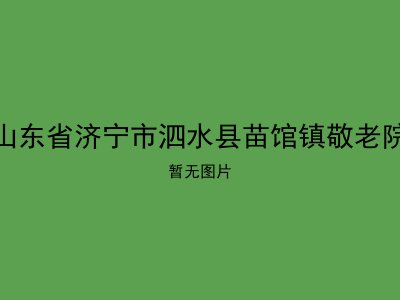 山东省济宁市泗水县苗馆镇敬老院