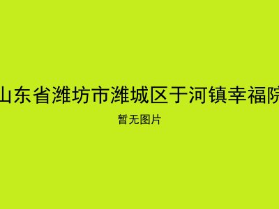 山东省潍坊市潍城区于河镇幸福院