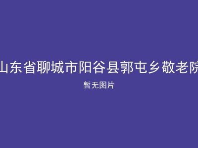 山东省聊城市阳谷县郭屯乡敬老院
