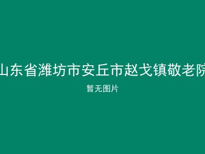 山东省潍坊市安丘市赵戈镇敬老院