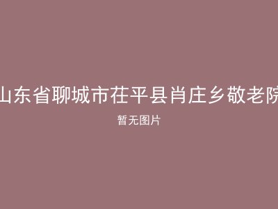 山东省聊城市茌平县肖庄乡敬老院