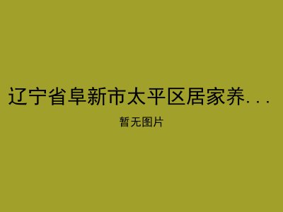 辽宁省阜新市太平区居家养老服务中心