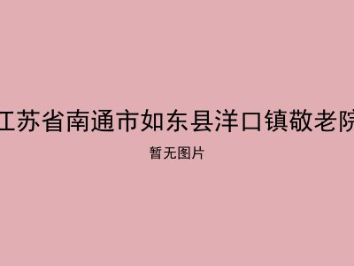 江苏省南通市如东县洋口镇敬老院