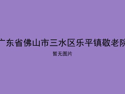 广东省佛山市三水区乐平镇敬老院