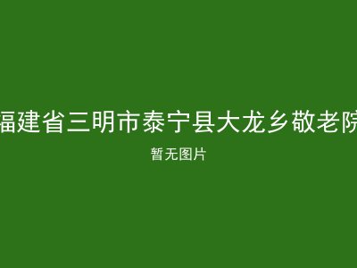 福建省三明市泰宁县大龙乡敬老院