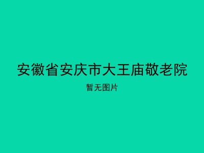 安徽省安庆市大王庙敬老院