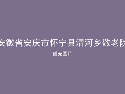 安徽省安庆市怀宁县清河乡敬老院
