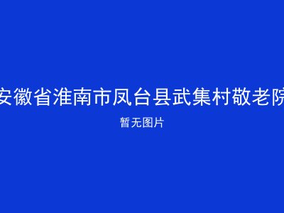 安徽省淮南市凤台县武集村敬老院