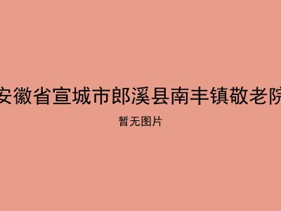 安徽省宣城市郎溪县南丰镇敬老院
