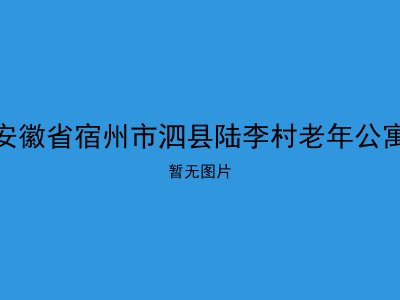 安徽省宿州市泗县陆李村老年公寓