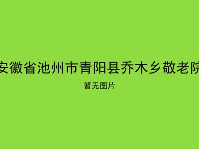 安徽省池州市青阳县乔木乡敬老院