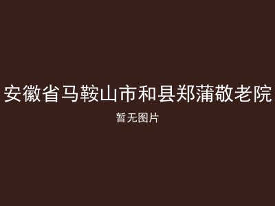安徽省马鞍山市和县郑蒲敬老院