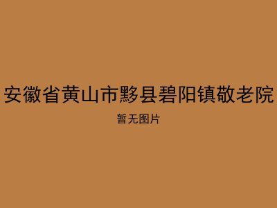 安徽省黄山市黟县碧阳镇敬老院