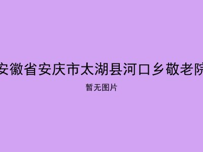 安徽省安庆市太湖县河口乡敬老院