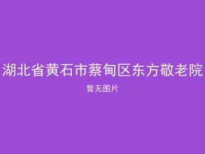 湖北省黄石市蔡甸区东方敬老院