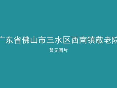 广东省佛山市三水区西南镇敬老院