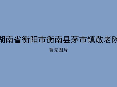湖南省衡阳市衡南县茅市镇敬老院