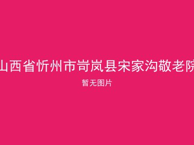 山西省忻州市岢岚县宋家沟敬老院
