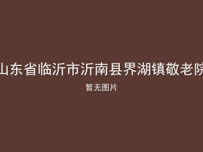 山东省临沂市沂南县界湖镇敬老院