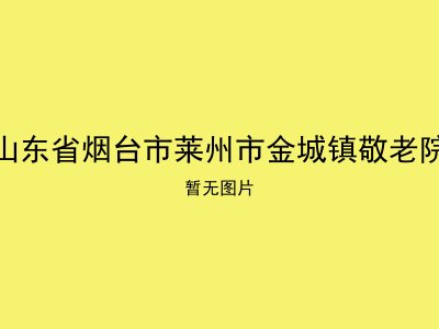 山东省烟台市莱州市金城镇敬老院