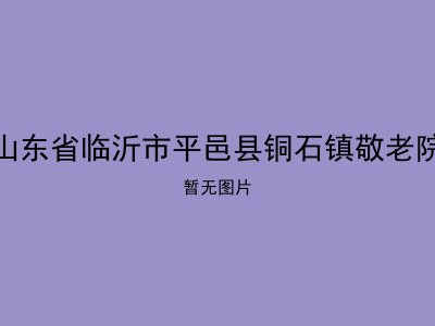 山东省临沂市平邑县铜石镇敬老院