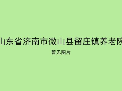 山东省济南市微山县留庄镇养老院