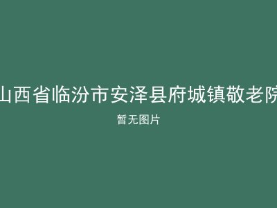 山西省临汾市安泽县府城镇敬老院