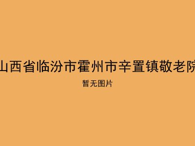 山西省临汾市霍州市辛置镇敬老院
