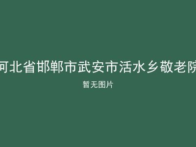 河北省邯郸市武安市活水乡敬老院