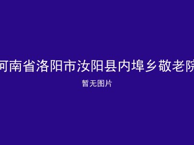 河南省洛阳市汝阳县内埠乡敬老院