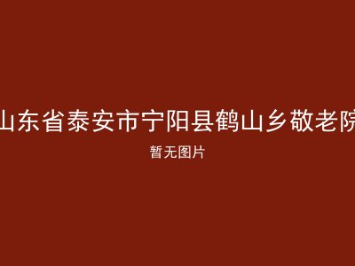 山东省泰安市宁阳县鹤山乡敬老院