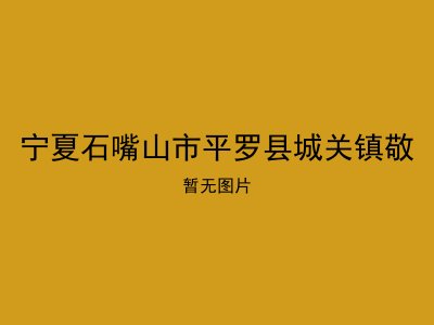 宁夏石嘴山市平罗县城关镇敬