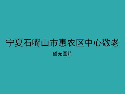 宁夏石嘴山市惠农区中心敬老