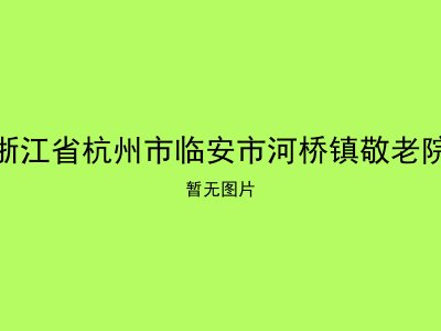 浙江省杭州市临安市河桥镇敬老院