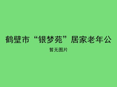 鹤壁市“银梦苑”居家老年公