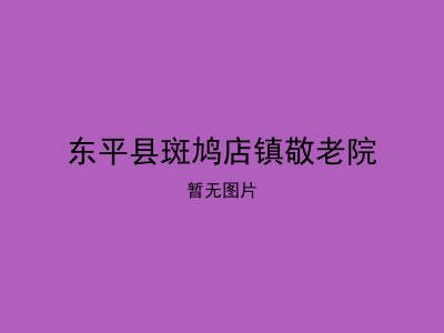 东平县斑鸠店镇敬老院